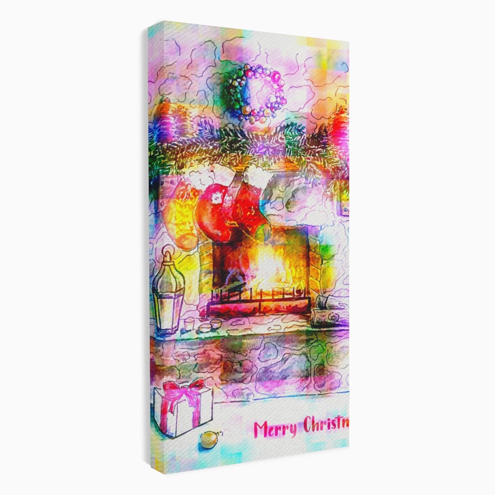 Tablou Canvas Premium LuxCanva® A1233, Merry Christmas , Decorativ, Living, Craciun, Globuri, Cadou, Iarna, Dormitor, Culori Vibrante