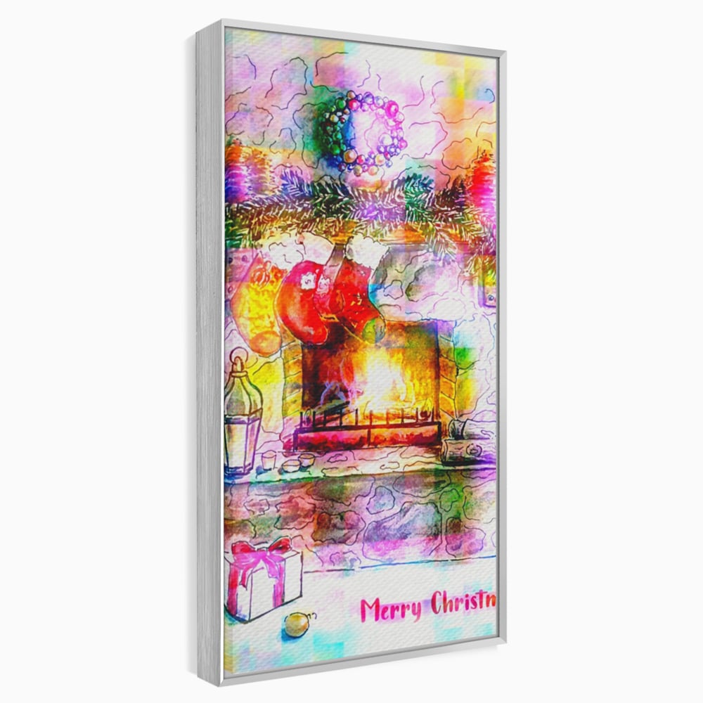 Tablou Canvas Premium LuxCanva® A1233, Merry Christmas , Decorativ, Living, Craciun, Globuri, Cadou, Iarna, Dormitor, Culori Vibrante