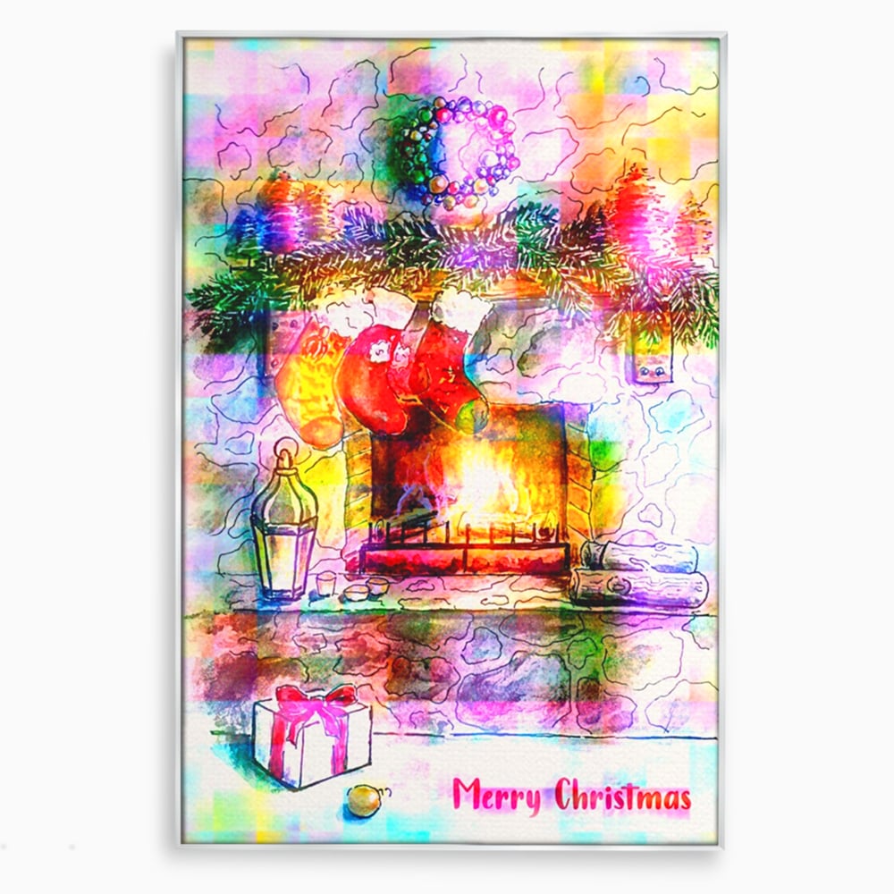 Tablou Canvas Premium LuxCanva® A1233, Merry Christmas , Decorativ, Living, Craciun, Globuri, Cadou, Iarna, Dormitor, Culori Vibrante