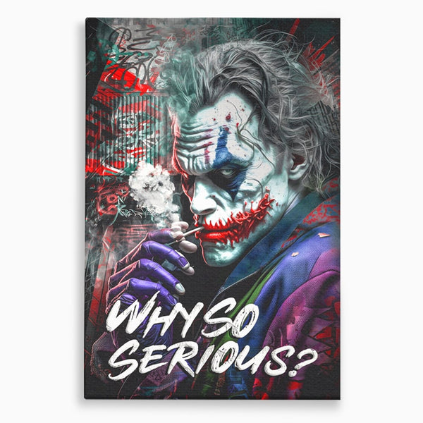 Tablou Canvas Premium LuxCanva® A1235, Why So Serios? , Decorativ, Living, Joker, Film, Actor, Thriller, Dormitor, Culori Vibrante