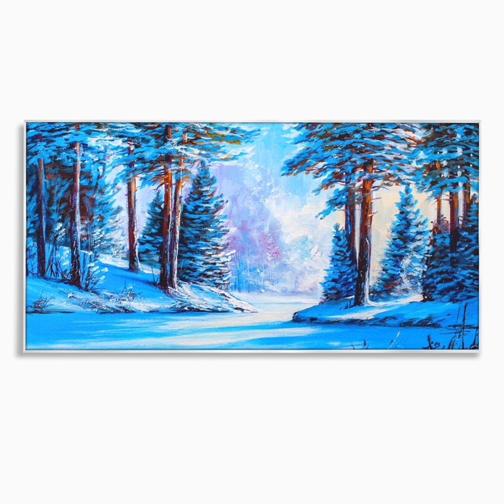 Tablou Canvas Premium LuxCanva® A1236, Peisaj De Iarna ,  Decorativ, Living, Padure, Zapada, Natura, Fulgi De Nea, Dormitor, Culori Vibrante