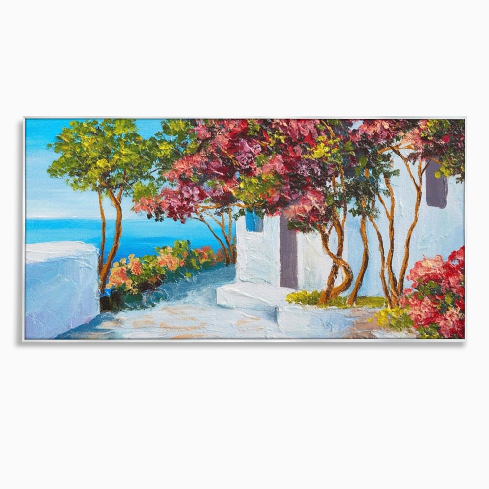 Tablou Canvas Premium LuxCanva® A1237, Copacul Cu Flori , Decorativ, Living, Arbore, Mare, Alee, Casa, Flori, Dormitor, Culori Vibrante
