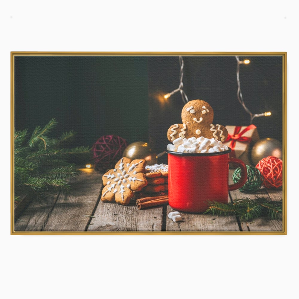 Tablou Canvas Premium LuxCanva® A1238, Christmas Gingerbread , Decorativ, Living, Turta Dulce, Bezele, Biscuiti, Sarbatoare, Dormitor, Culori Vibrante