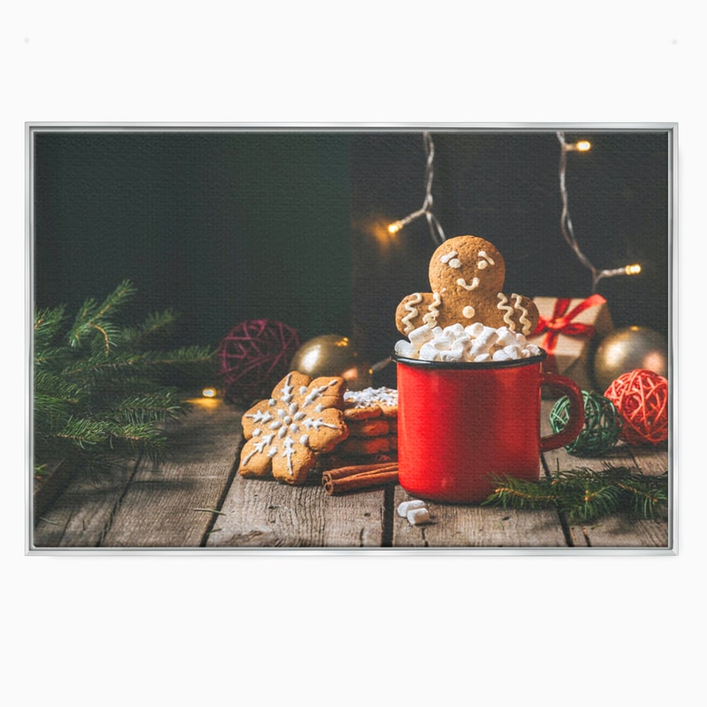 Tablou Canvas Premium LuxCanva® A1238, Christmas Gingerbread , Decorativ, Living, Turta Dulce, Bezele, Biscuiti, Sarbatoare, Dormitor, Culori Vibrante