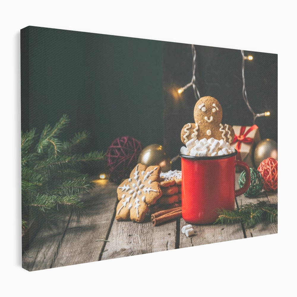 Tablou Canvas Premium LuxCanva® A1238, Christmas Gingerbread , Decorativ, Living, Turta Dulce, Bezele, Biscuiti, Sarbatoare, Dormitor, Culori Vibrante