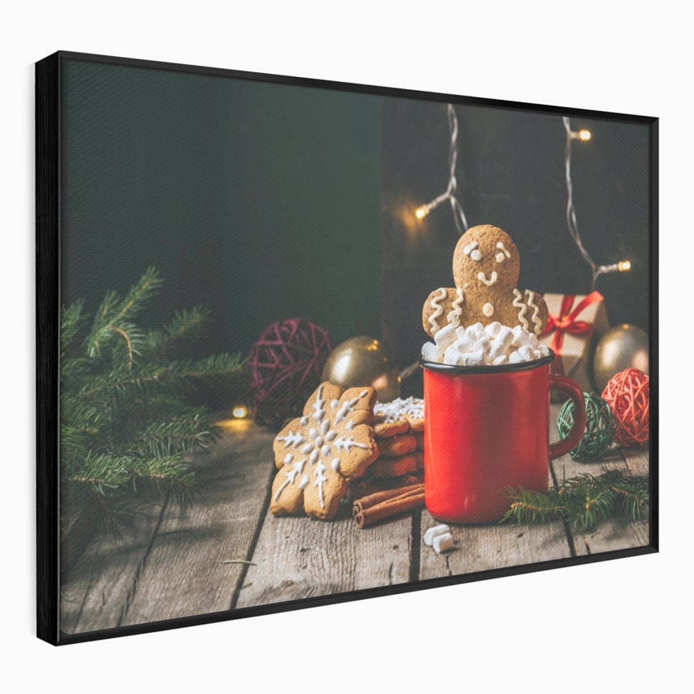 Tablou Canvas Premium LuxCanva® A1238, Christmas Gingerbread , Decorativ, Living, Turta Dulce, Bezele, Biscuiti, Sarbatoare, Dormitor, Culori Vibrante