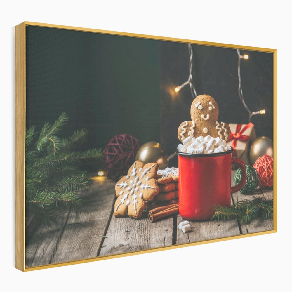 Tablou Canvas Premium LuxCanva® A1238, Christmas Gingerbread , Decorativ, Living, Turta Dulce, Bezele, Biscuiti, Sarbatoare, Dormitor, Culori Vibrante