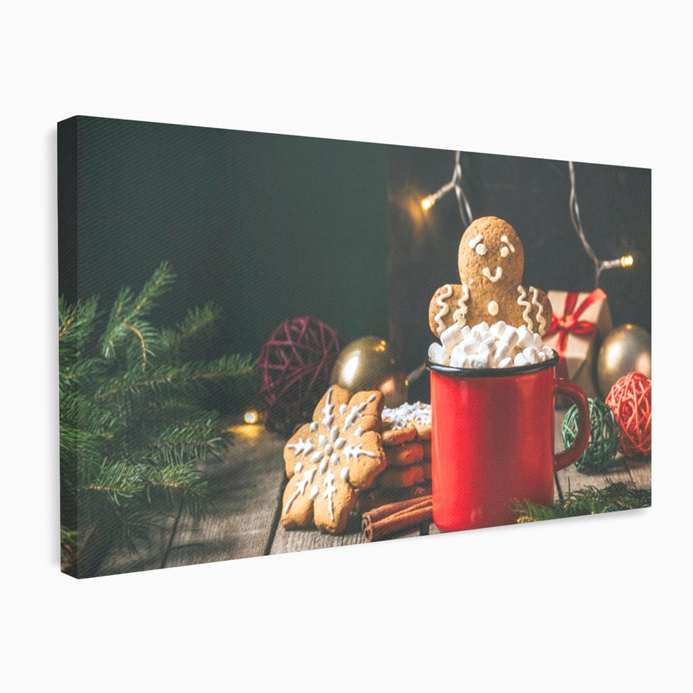 Tablou Canvas Premium LuxCanva® A1238, Christmas Gingerbread , Decorativ, Living, Turta Dulce, Bezele, Biscuiti, Sarbatoare, Dormitor, Culori Vibrante