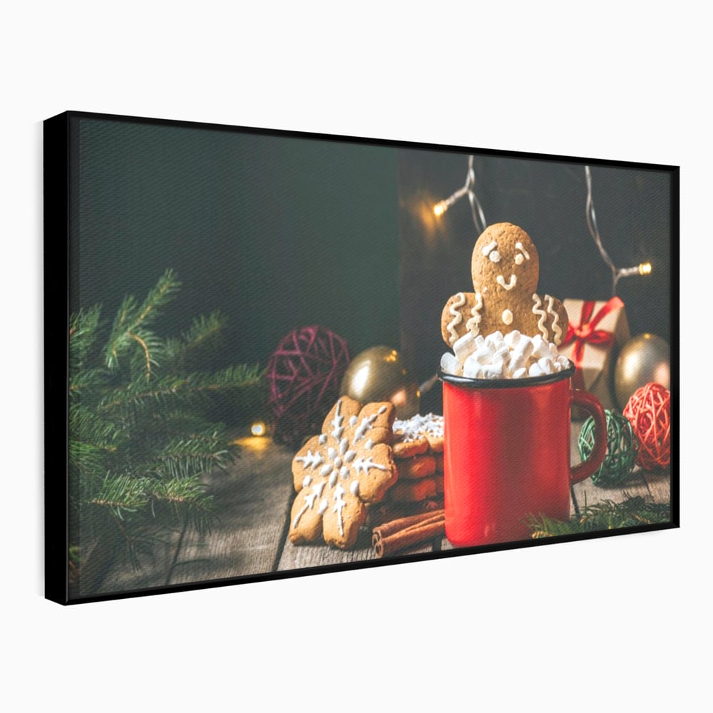 Tablou Canvas Premium LuxCanva® A1238, Christmas Gingerbread , Decorativ, Living, Turta Dulce, Bezele, Biscuiti, Sarbatoare, Dormitor, Culori Vibrante