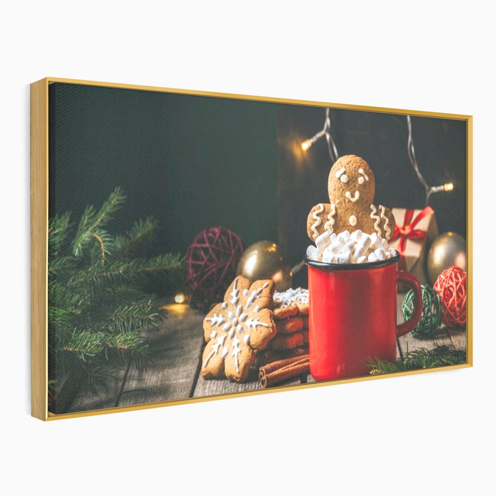Tablou Canvas Premium LuxCanva® A1238, Christmas Gingerbread , Decorativ, Living, Turta Dulce, Bezele, Biscuiti, Sarbatoare, Dormitor, Culori Vibrante