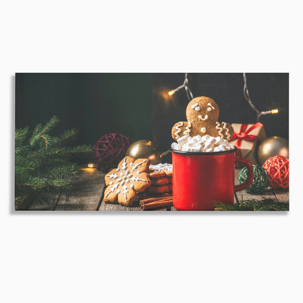 Tablou Canvas Premium LuxCanva® A1238, Christmas Gingerbread , Decorativ, Living, Turta Dulce, Bezele, Biscuiti, Sarbatoare, Dormitor, Culori Vibrante
