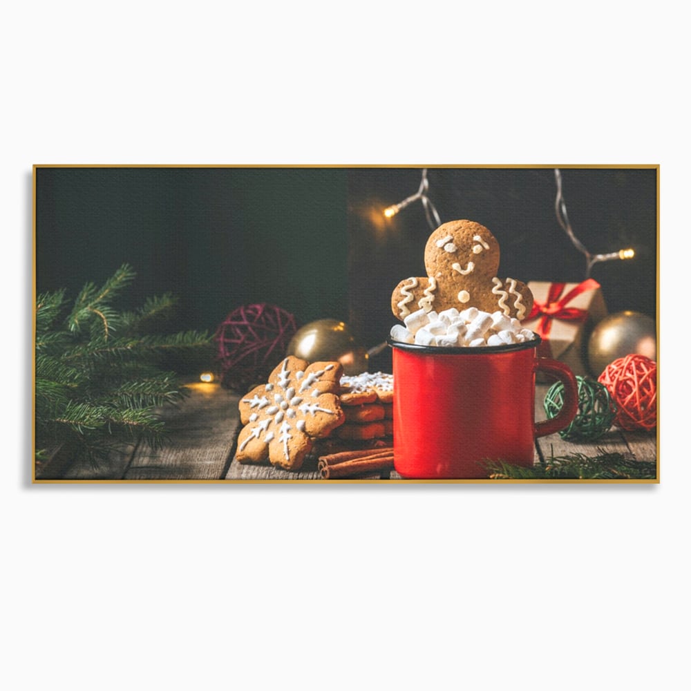 Tablou Canvas Premium LuxCanva® A1238, Christmas Gingerbread , Decorativ, Living, Turta Dulce, Bezele, Biscuiti, Sarbatoare, Dormitor, Culori Vibrante