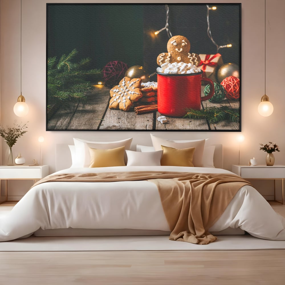 Tablou Canvas Premium LuxCanva® A1238, Christmas Gingerbread , Decorativ, Living, Turta Dulce, Bezele, Biscuiti, Sarbatoare, Dormitor, Culori Vibrante