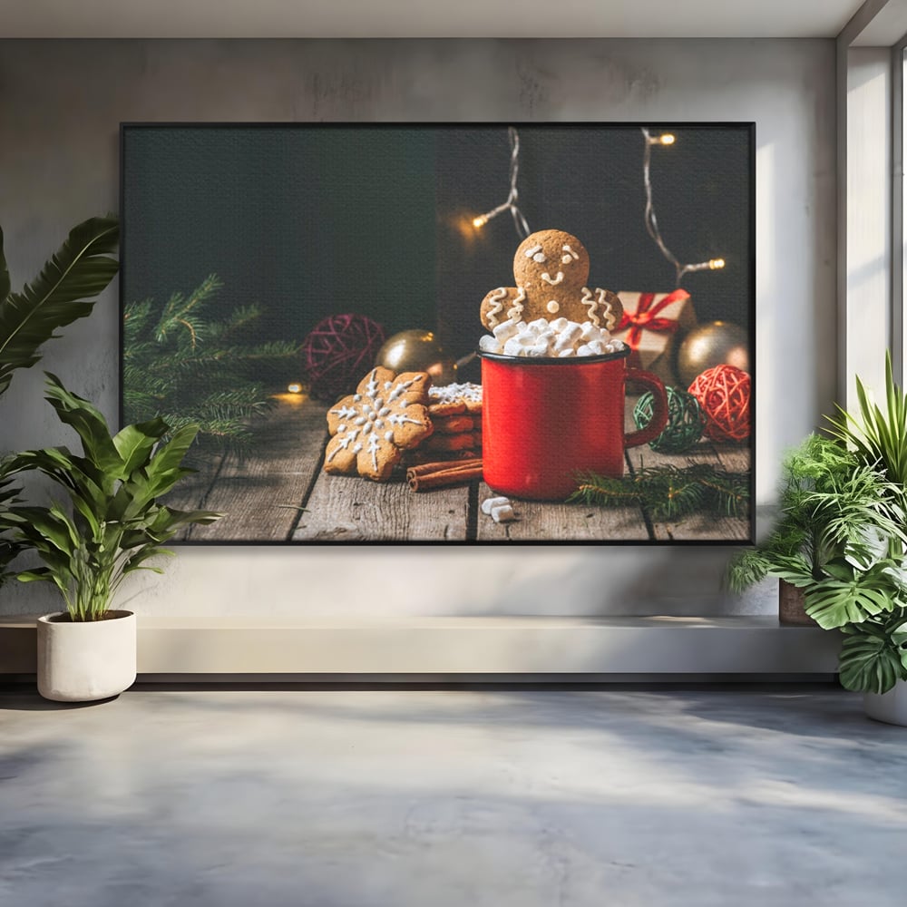 Tablou Canvas Premium LuxCanva® A1238, Christmas Gingerbread , Decorativ, Living, Turta Dulce, Bezele, Biscuiti, Sarbatoare, Dormitor, Culori Vibrante