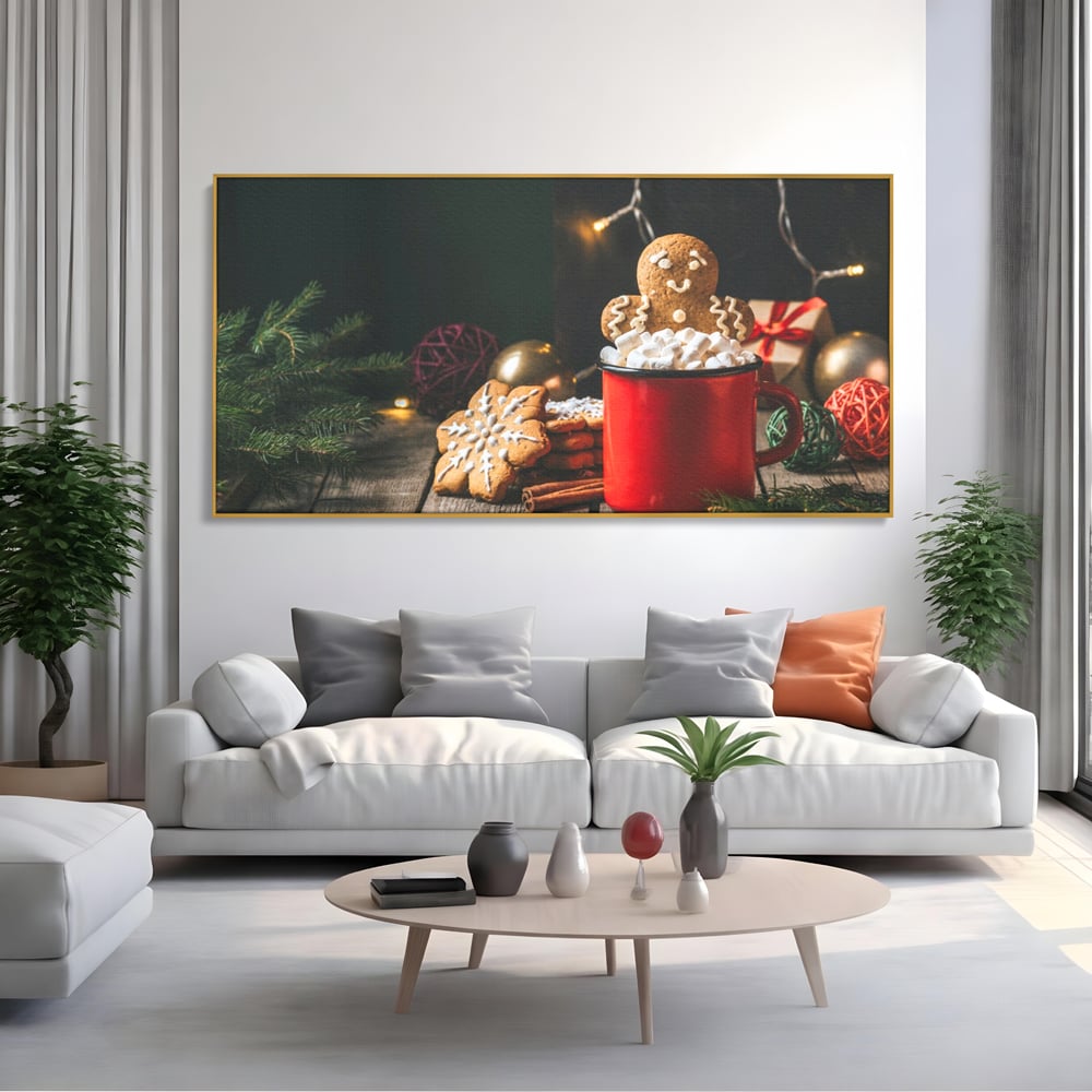 Tablou Canvas Premium LuxCanva® A1238, Christmas Gingerbread , Decorativ, Living, Turta Dulce, Bezele, Biscuiti, Sarbatoare, Dormitor, Culori Vibrante