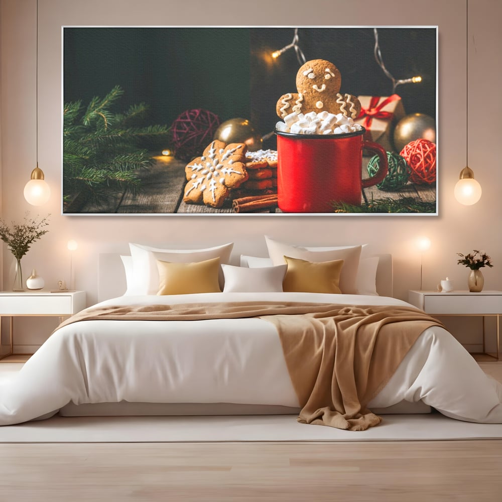 Tablou Canvas Premium LuxCanva® A1238, Christmas Gingerbread , Decorativ, Living, Turta Dulce, Bezele, Biscuiti, Sarbatoare, Dormitor, Culori Vibrante