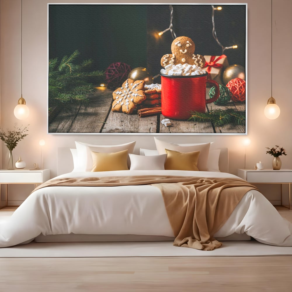 Tablou Canvas Premium LuxCanva® A1238, Christmas Gingerbread , Decorativ, Living, Turta Dulce, Bezele, Biscuiti, Sarbatoare, Dormitor, Culori Vibrante
