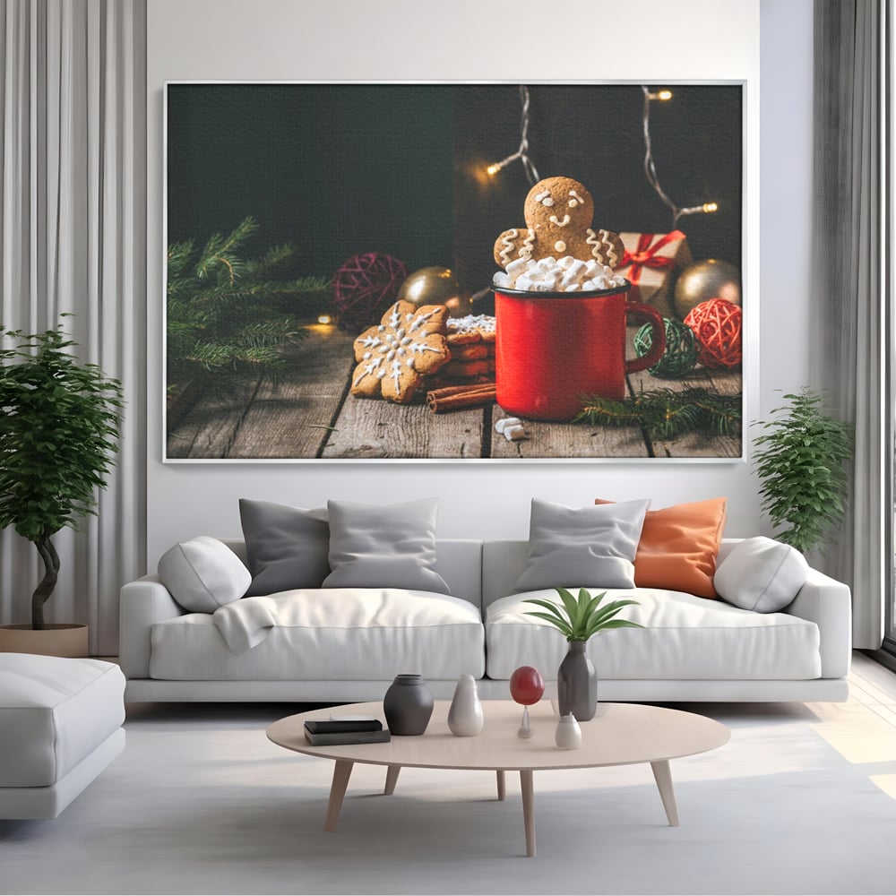 Tablou Canvas Premium LuxCanva® A1238, Christmas Gingerbread , Decorativ, Living, Turta Dulce, Bezele, Biscuiti, Sarbatoare, Dormitor, Culori Vibrante