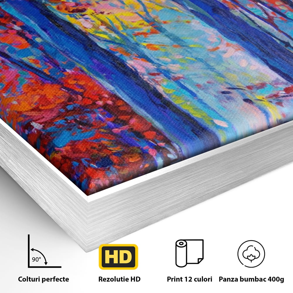 Leinwandbilder LuxCanva Premium Leinwandbilder® A1244, Red Forest , Dekorativ, Wohnen, Herbst, Blätter, Herbst, Blätter, Arabisch, Natur, Landschaft, Schlafzimmer, Lebendige Farben