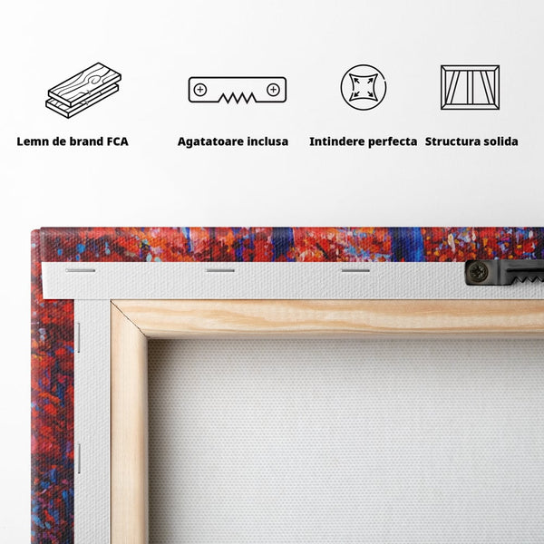 Leinwandbilder LuxCanva Premium Leinwandbilder® A1244, Red Forest , Dekorativ, Wohnen, Herbst, Blätter, Herbst, Blätter, Arabisch, Natur, Landschaft, Schlafzimmer, Lebendige Farben