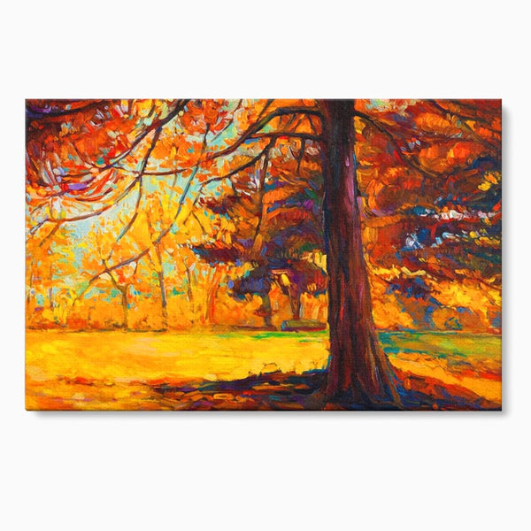 Tablou Canvas Premium LuxCanva® A1253, Copacul, Decorativ, Living, Toamna, Arbore, Frunze Aramii, Padure, Dormitor, Culori Vibrante