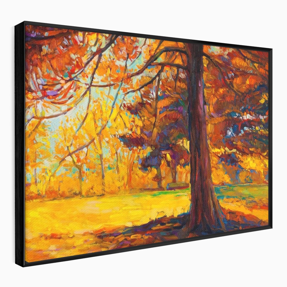 Tablou Canvas Premium LuxCanva® A1253, Copacul, Decorativ, Living, Toamna, Arbore, Frunze Aramii, Padure, Dormitor, Culori Vibrante