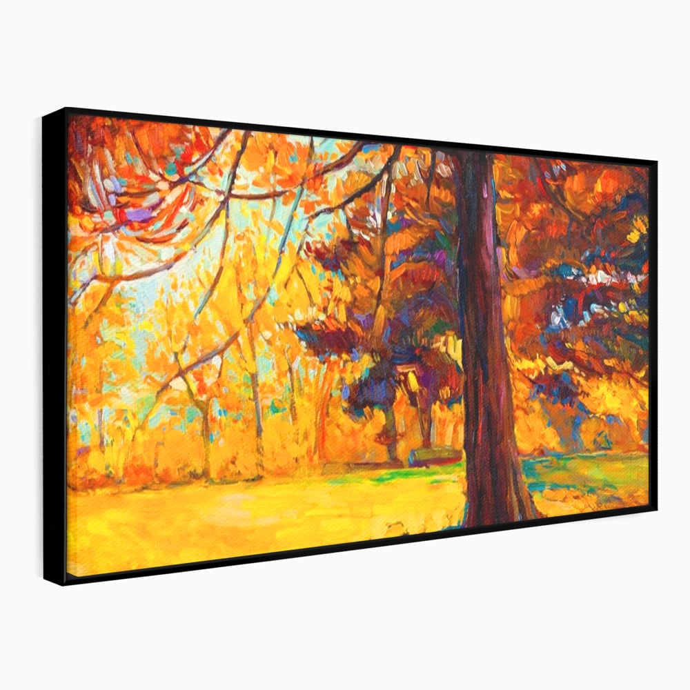 Tablou Canvas Premium LuxCanva® A1253, Copacul, Decorativ, Living, Toamna, Arbore, Frunze Aramii, Padure, Dormitor, Culori Vibrante