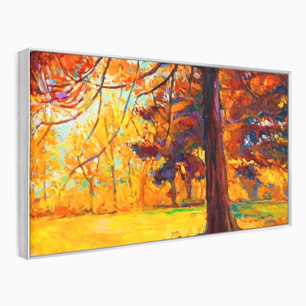Tablou Canvas Premium LuxCanva® A1253, Copacul, Decorativ, Living, Toamna, Arbore, Frunze Aramii, Padure, Dormitor, Culori Vibrante