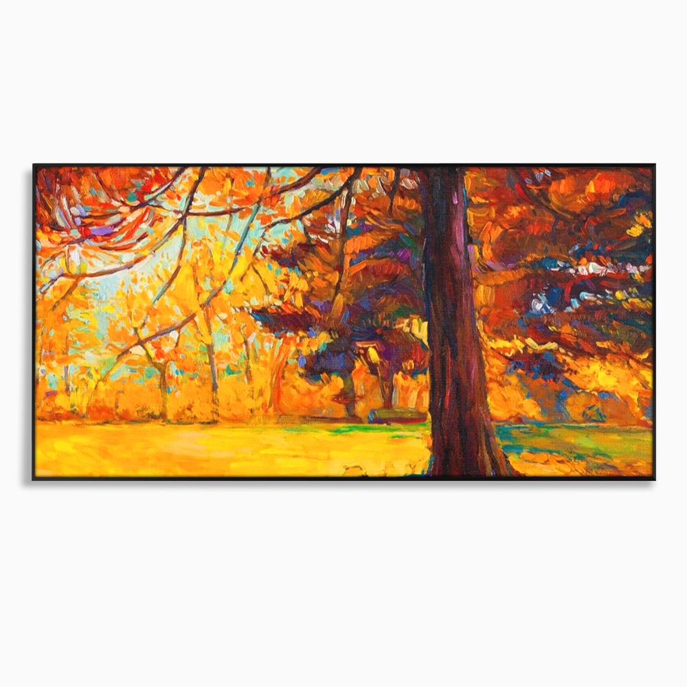 Tablou Canvas Premium LuxCanva® A1253, Copacul, Decorativ, Living, Toamna, Arbore, Frunze Aramii, Padure, Dormitor, Culori Vibrante
