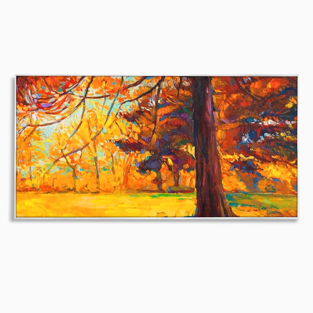 Tablou Canvas Premium LuxCanva® A1253, Copacul, Decorativ, Living, Toamna, Arbore, Frunze Aramii, Padure, Dormitor, Culori Vibrante