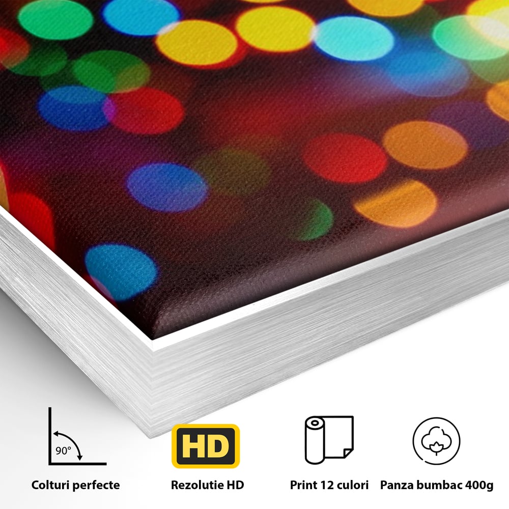 Tablou Canvas Premium LuxCanva® A1255, Lumini, Decorativ, Living, Colorat, Multicolor, Dormitor, Culori Vibrante