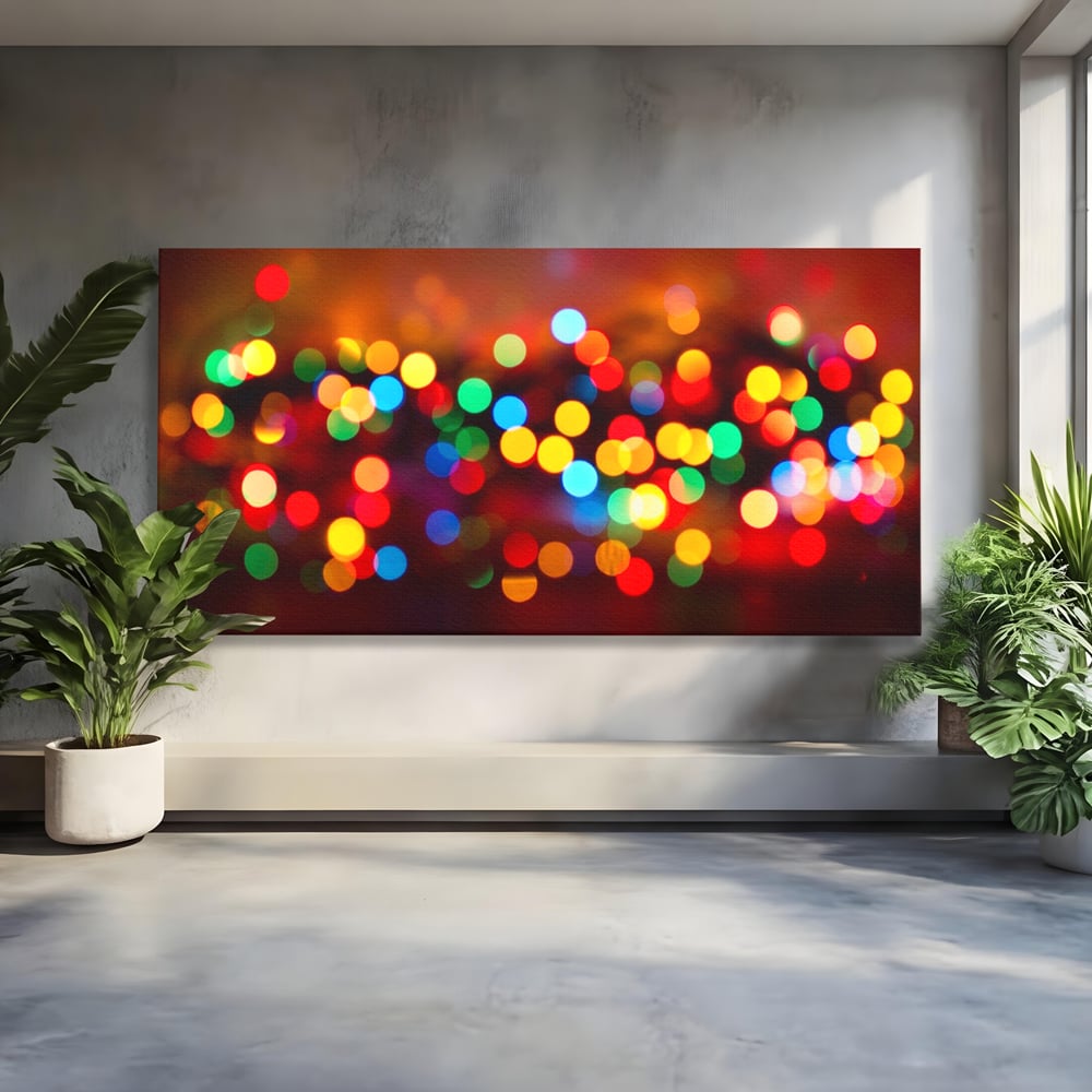 Tablou Canvas Premium LuxCanva® A1255, Lumini, Decorativ, Living, Colorat, Multicolor, Dormitor, Culori Vibrante