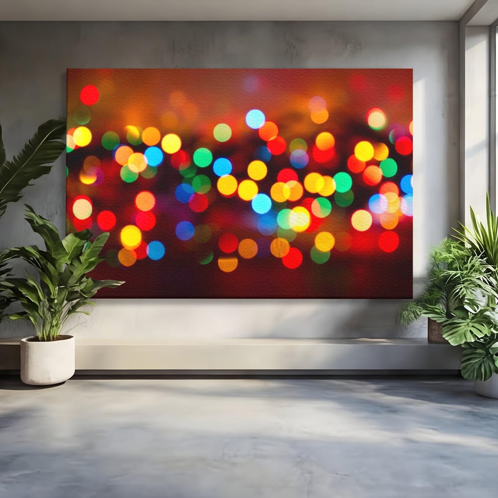 Tablou Canvas Premium LuxCanva® A1255, Lumini, Decorativ, Living, Colorat, Multicolor, Dormitor, Culori Vibrante