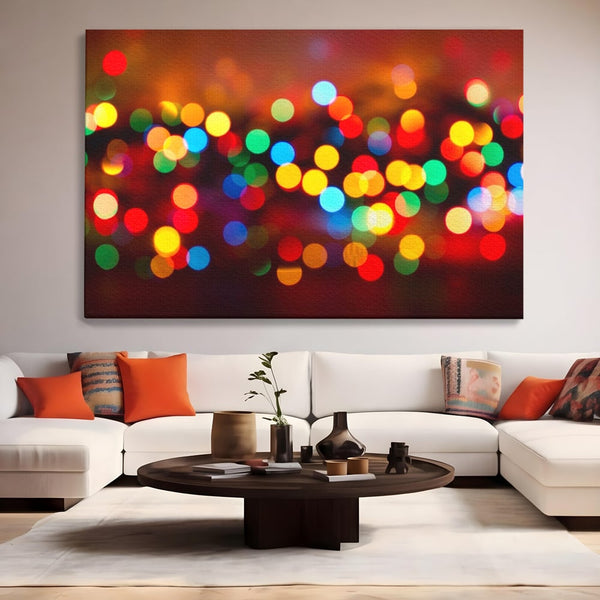 Tablou Canvas Premium LuxCanva® A1255, Lumini, Decorativ, Living, Colorat, Multicolor, Dormitor, Culori Vibrante