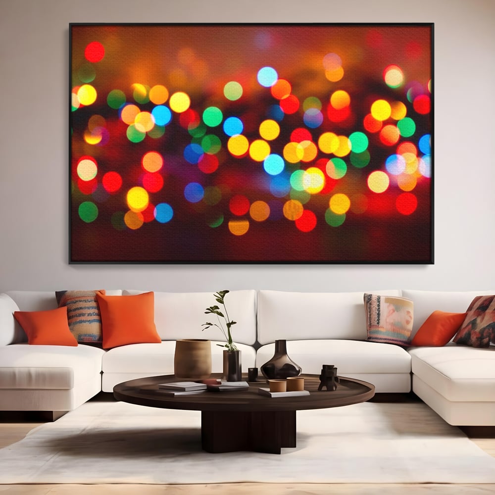 Tablou Canvas Premium LuxCanva® A1255, Lumini, Decorativ, Living, Colorat, Multicolor, Dormitor, Culori Vibrante