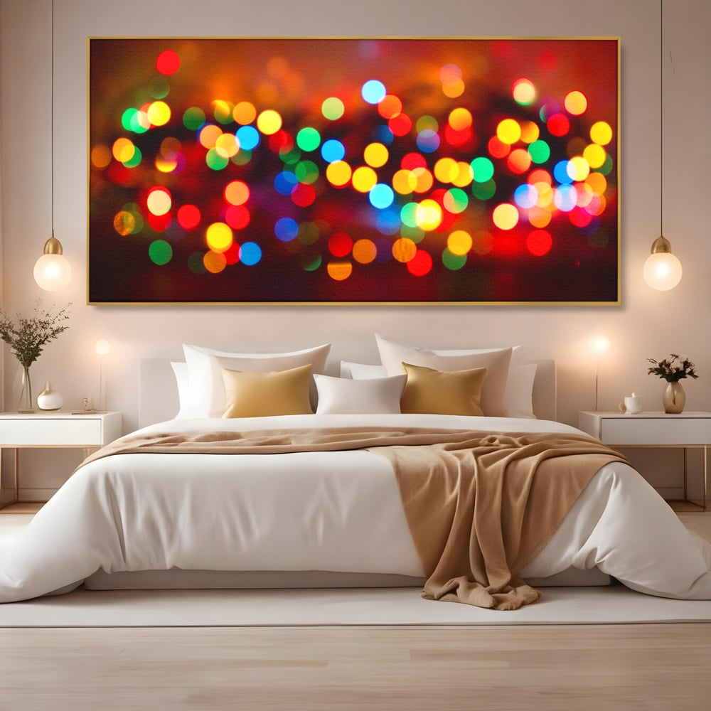Tablou Canvas Premium LuxCanva® A1255, Lumini, Decorativ, Living, Colorat, Multicolor, Dormitor, Culori Vibrante