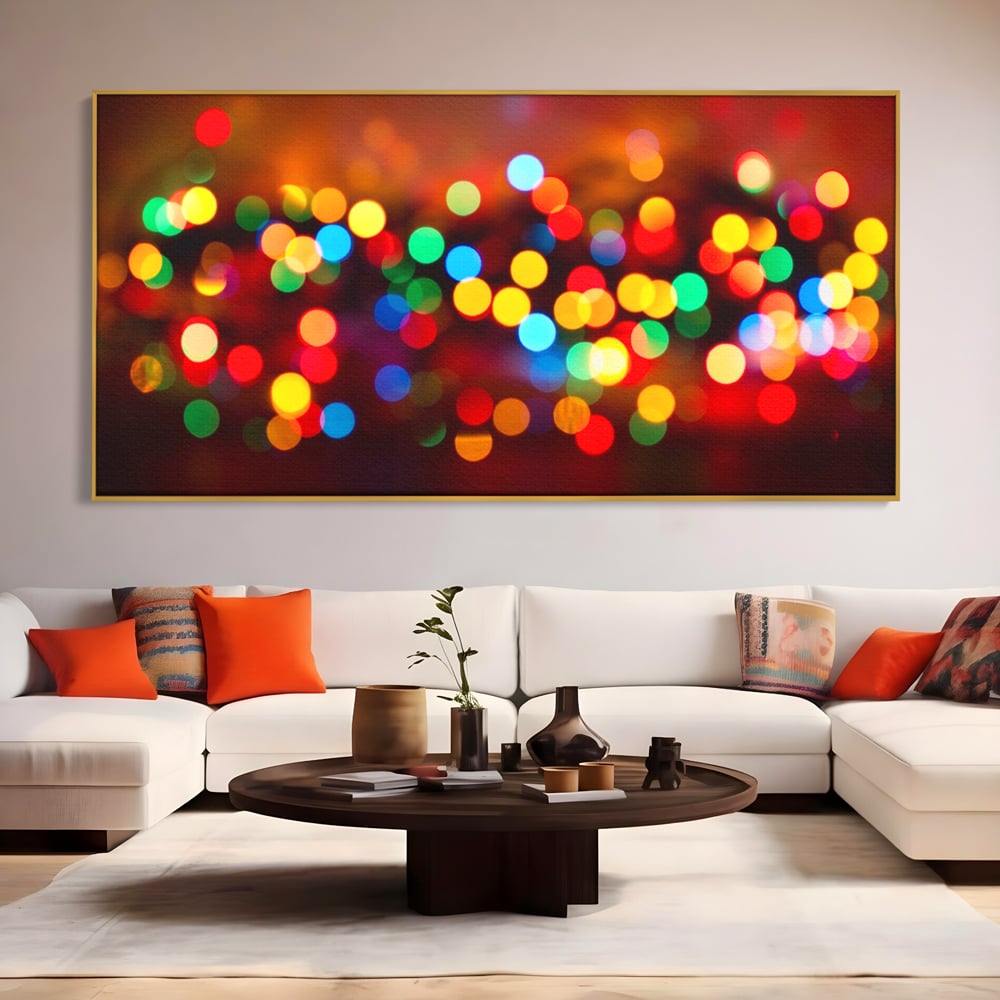 Tablou Canvas Premium LuxCanva® A1255, Lumini, Decorativ, Living, Colorat, Multicolor, Dormitor, Culori Vibrante
