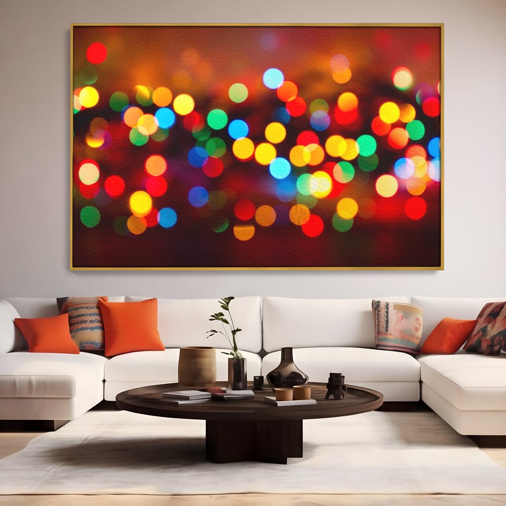 Tablou Canvas Premium LuxCanva® A1255, Lumini, Decorativ, Living, Colorat, Multicolor, Dormitor, Culori Vibrante