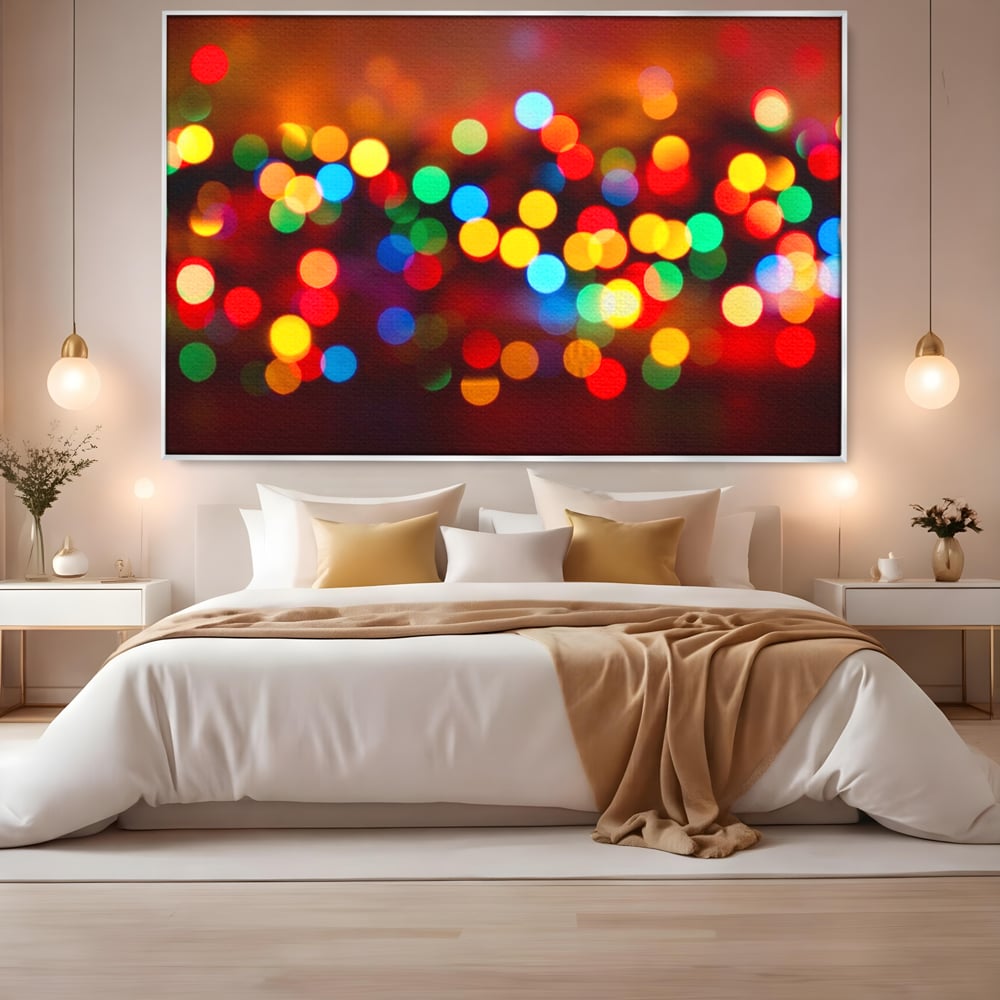 Tablou Canvas Premium LuxCanva® A1255, Lumini, Decorativ, Living, Colorat, Multicolor, Dormitor, Culori Vibrante