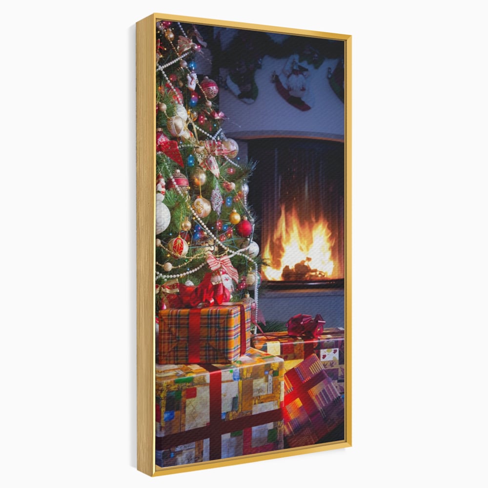Tablou Canvas Premium LuxCanva® A1256, Bradul De Craciun, Decorativ, Living, Cadouri, Brad, Semineu, Dormitor, Culori Vibrante