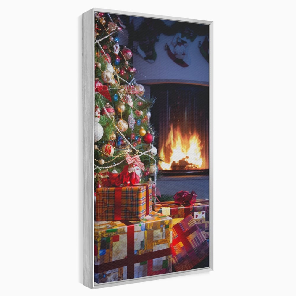 Tablou Canvas Premium LuxCanva® A1256, Bradul De Craciun, Decorativ, Living, Cadouri, Brad, Semineu, Dormitor, Culori Vibrante