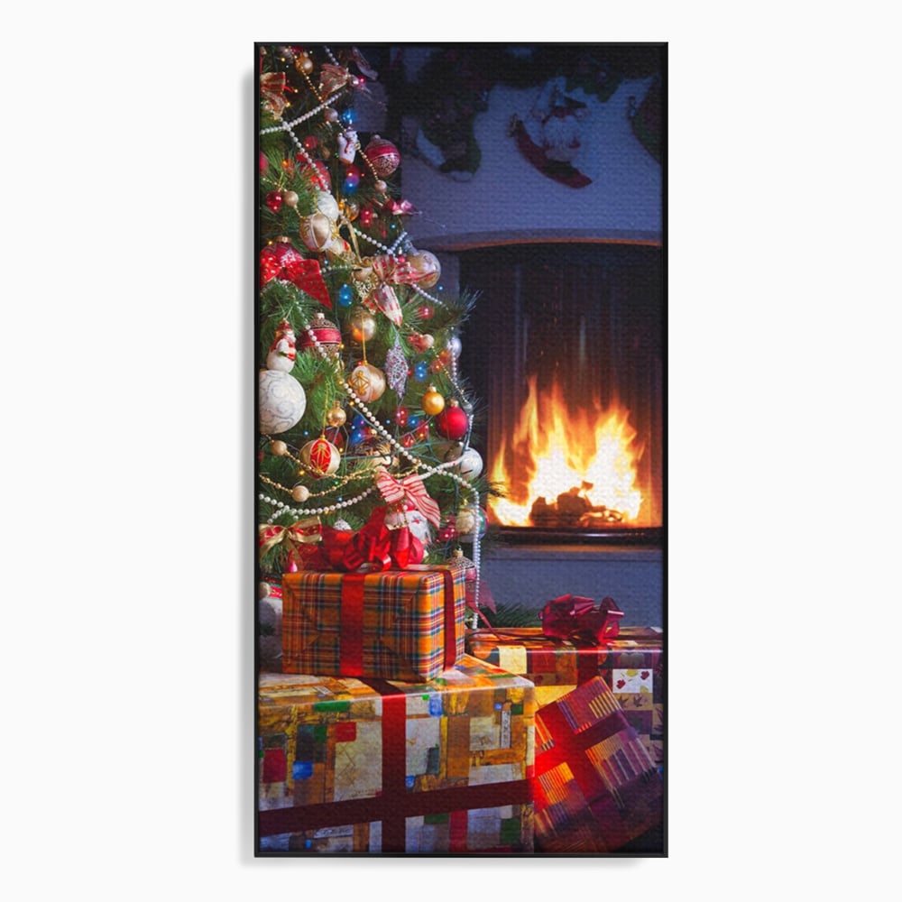 Tablou Canvas Premium LuxCanva® A1256, Bradul De Craciun, Decorativ, Living, Cadouri, Brad, Semineu, Dormitor, Culori Vibrante