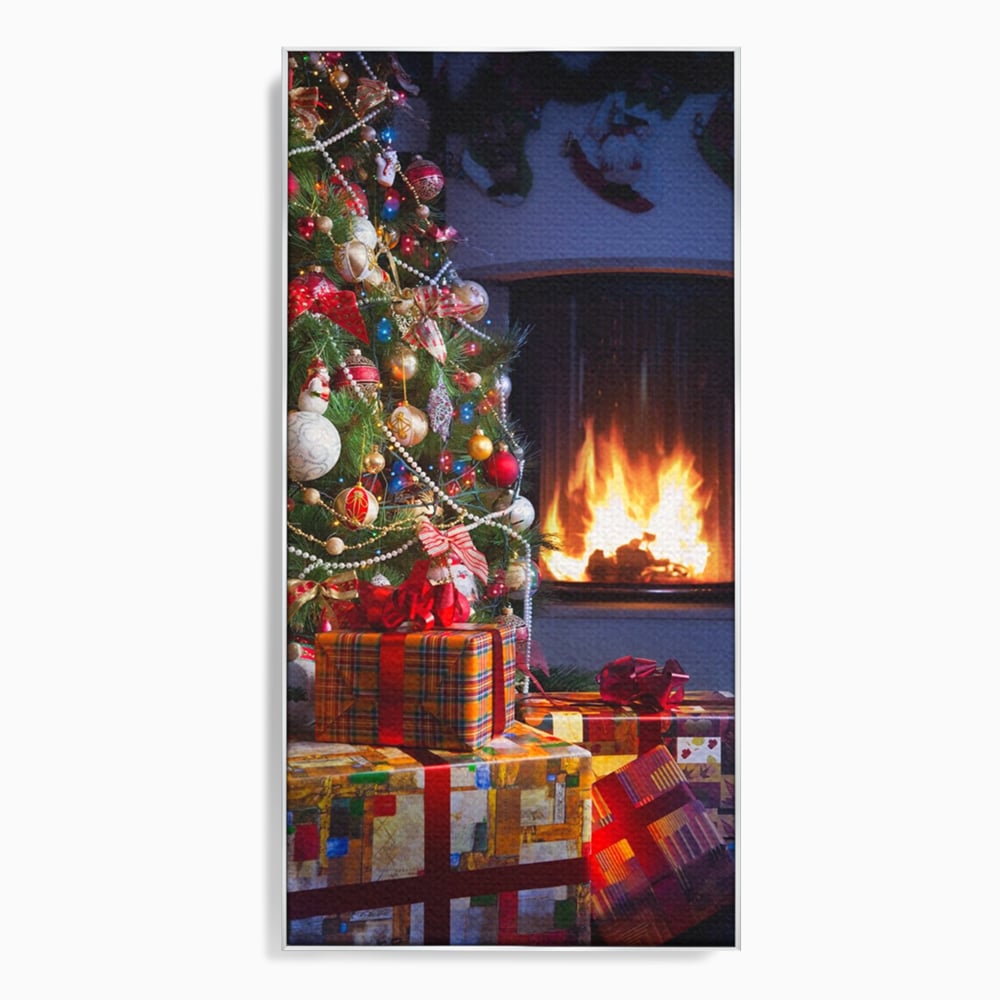 Tablou Canvas Premium LuxCanva® A1256, Bradul De Craciun, Decorativ, Living, Cadouri, Brad, Semineu, Dormitor, Culori Vibrante