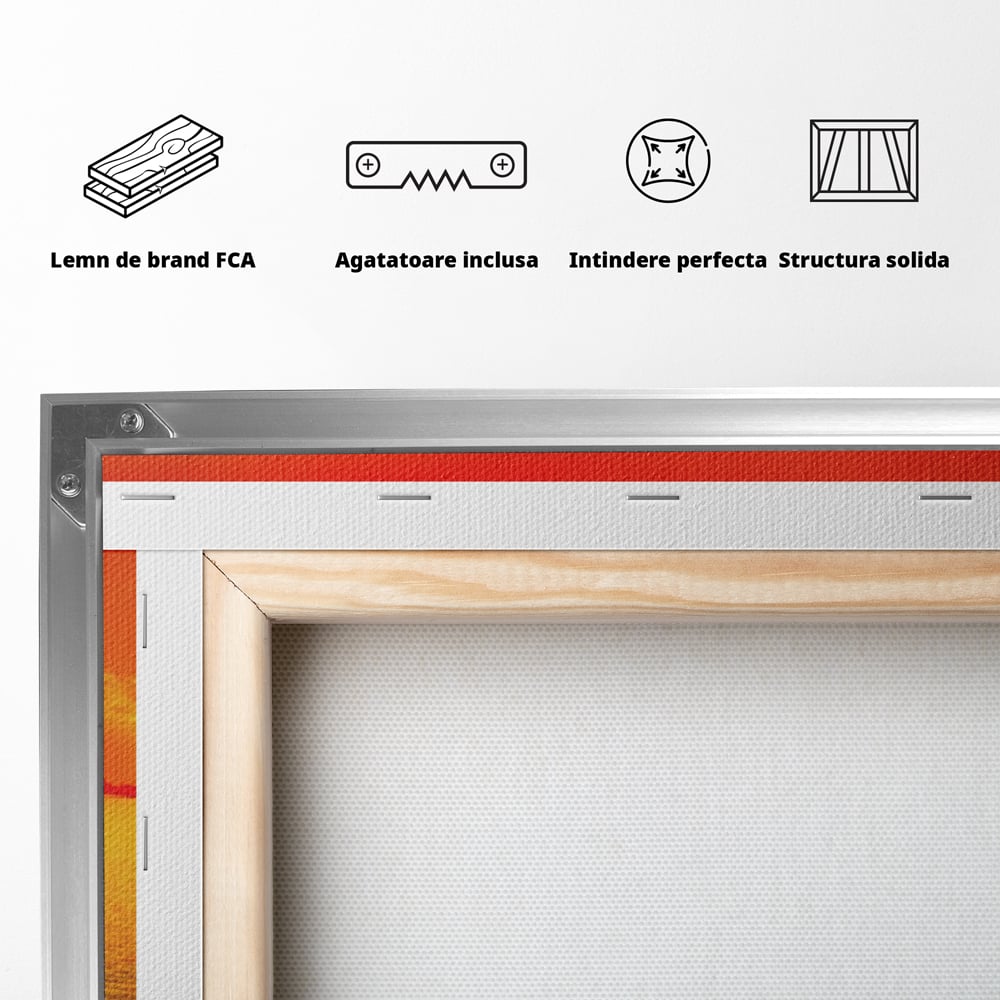 Tablou Canvas Premium LuxCanva® A1259, Pod La Rasarit , Mare, Munte, Soare, Dormitor, Culori Vibrante