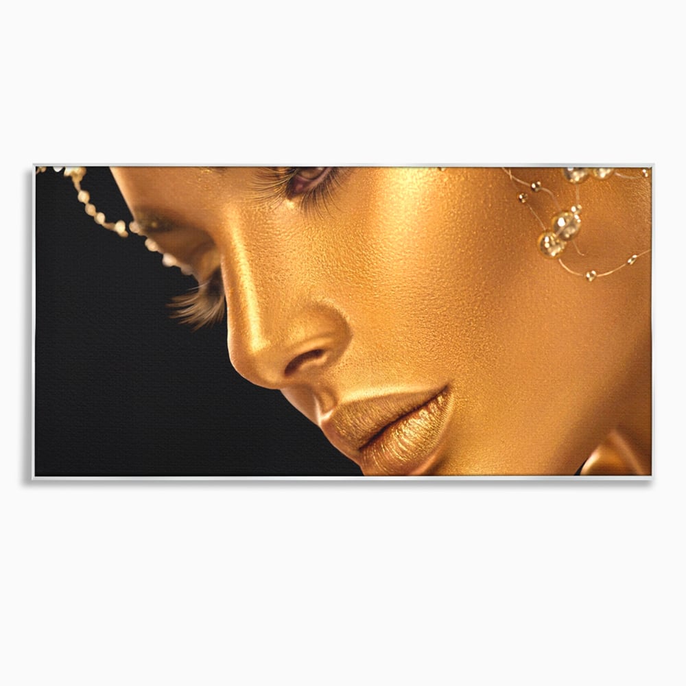 Leinwandbilder Premium-Leinwandbilder LuxCanva® A1268, Schöne Frau, Frau, Gold, rauchig, Dressing, leuchtende Farben