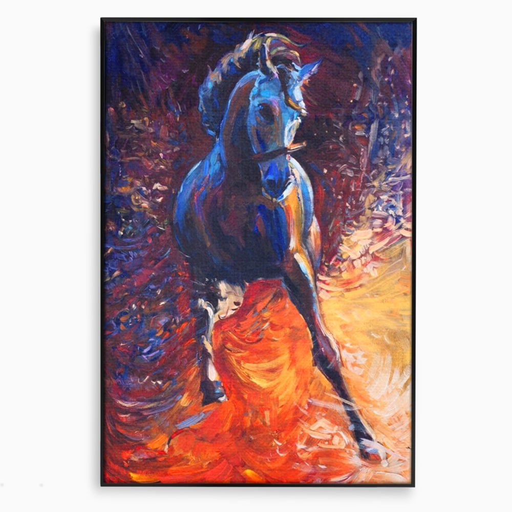 Tablou Canvas Premium LuxCanva® A1274, Horse, Living, Cal, Curse, Animal, Dormitor, Culori Vibrante