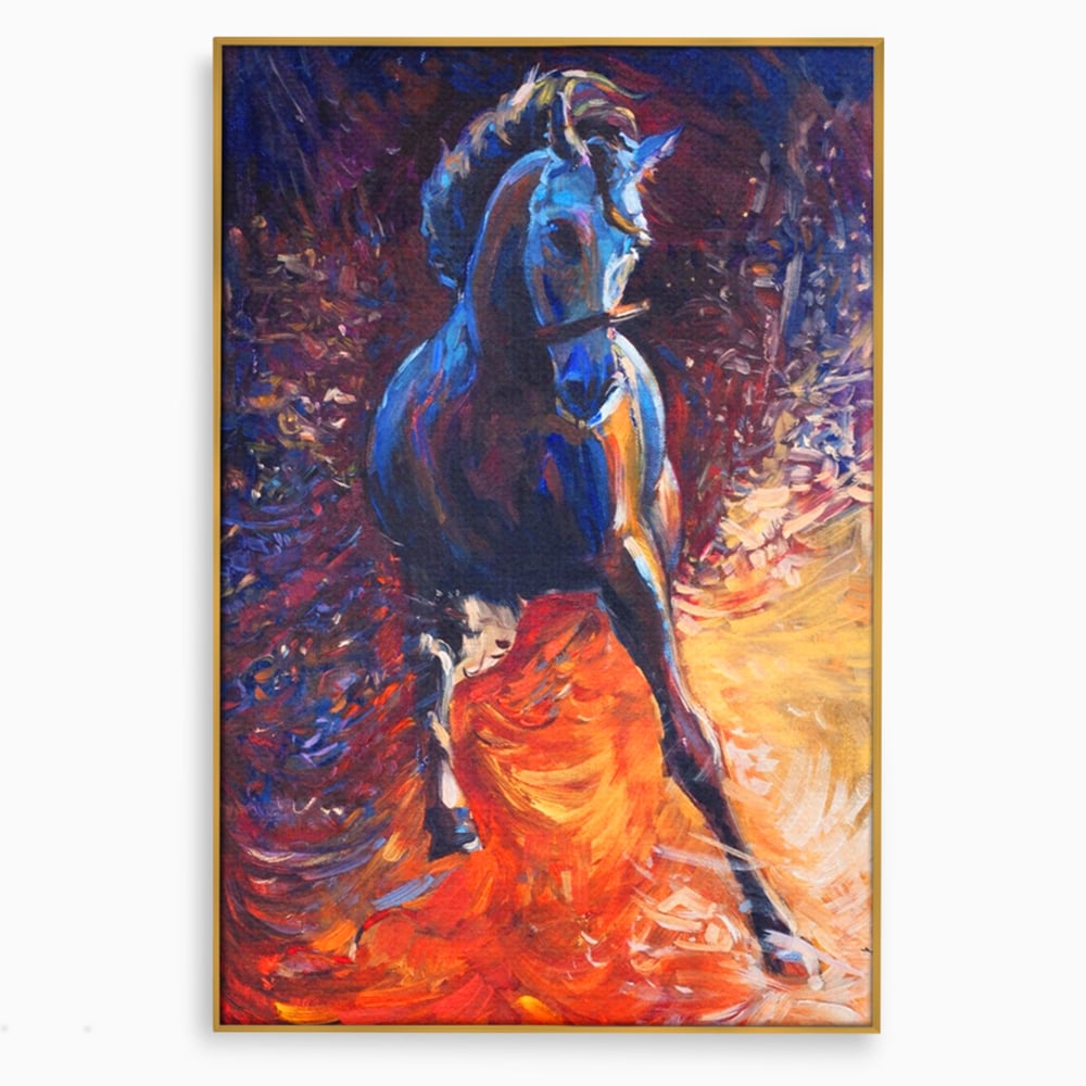 Tablou Canvas Premium LuxCanva® A1274, Horse, Living, Cal, Curse, Animal, Dormitor, Culori Vibrante