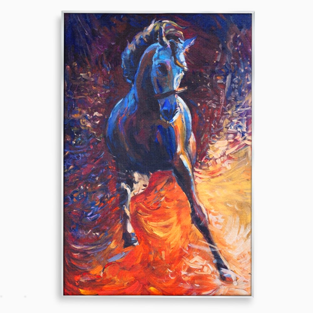 Tablou Canvas Premium LuxCanva® A1274, Horse, Living, Cal, Curse, Animal, Dormitor, Culori Vibrante