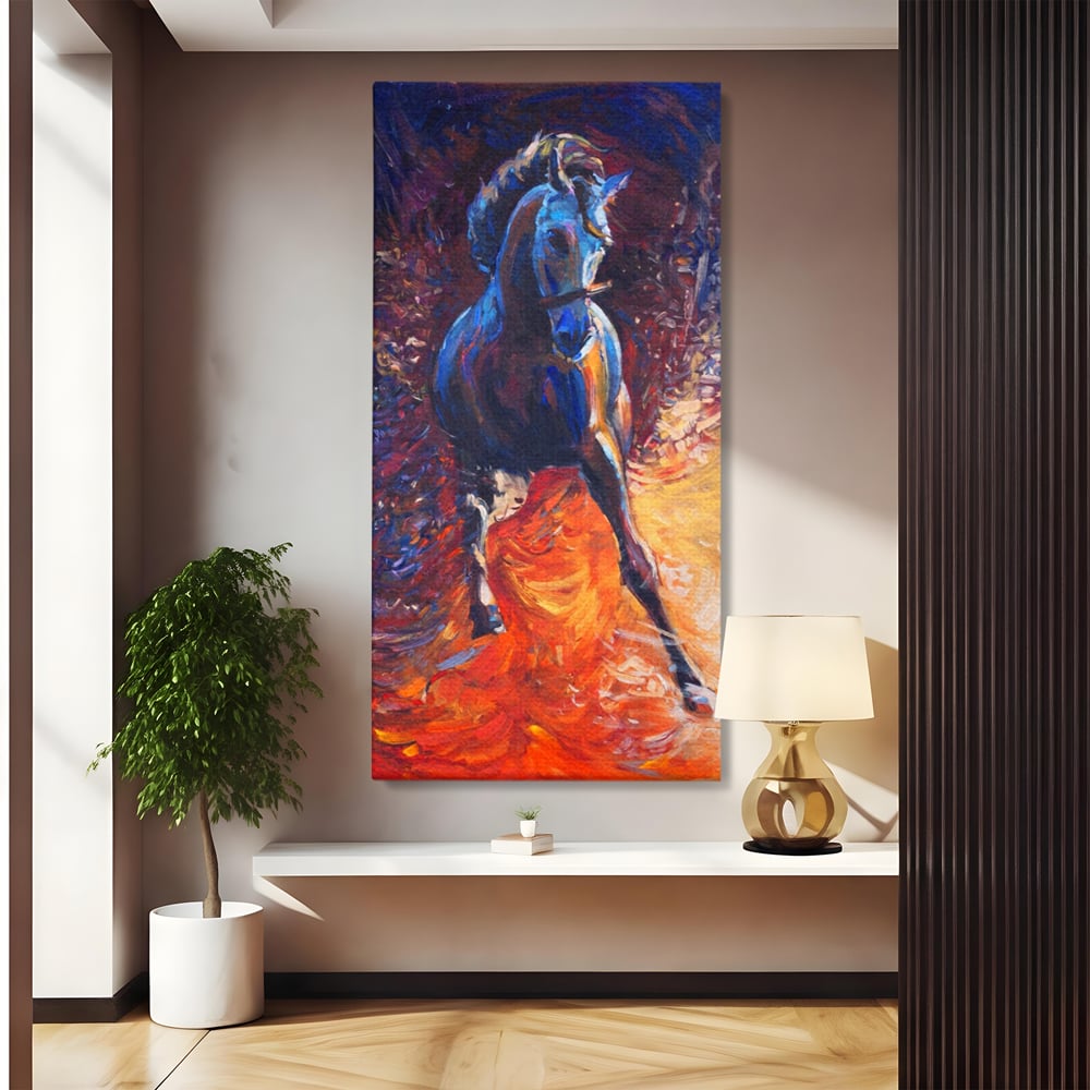 Tablou Canvas Premium LuxCanva® A1274, Horse, Living, Cal, Curse, Animal, Dormitor, Culori Vibrante