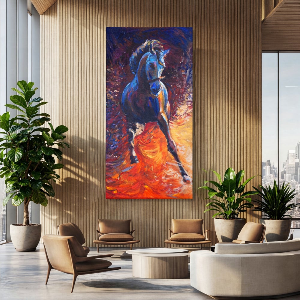 Tablou Canvas Premium LuxCanva® A1274, Horse, Living, Cal, Curse, Animal, Dormitor, Culori Vibrante